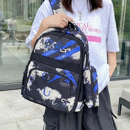 Teen Girls School Backpacks Women Fashion Nylon Rucksack Rendering Backpack Female Student Bookbags Ladies Waterproof Back Pack