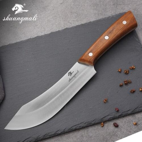 Utility Butcher Knife High Carbon 4Cr13 Steel Cleaver Chef Kitchen Knife Sharp Slicing Cooking Multi-function Butcher Knives