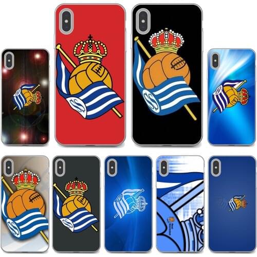Silicone Cover For Samsung Galaxy A9 A8 Star Lite A3 A5 A7 A6 Plus 2018 2015 2016 2017 real-sociedad-Logo-Sports-Spain-Print