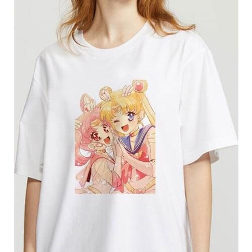 2020 new Cartoon T Shirt Women Harajuku Ullzang Cute T-shirt 90s Graphic Aesthetic Female Tshirt Korean Style Cute Top Tees