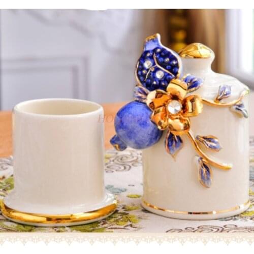 Toothpick Ceramic Toothpick Living Room Table Toothpick Cans Household Cotton Swabs Fashion Ornament Sale