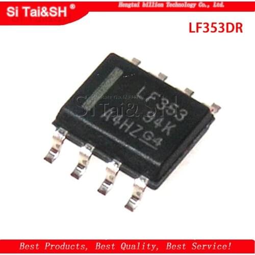 10pcs/lot LF353DR LF353 SOP-8 JFET-INPUT DUAL OPERATIONAL AMPLIFIER IC