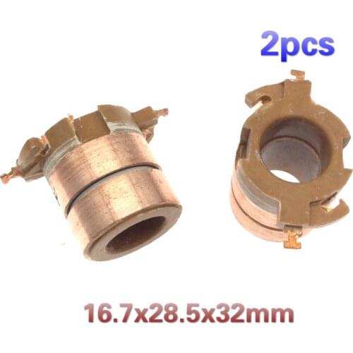 2pcs 16.7x28.5x32mm for Heavy truck cargo generator copper head rosette slip ring collector