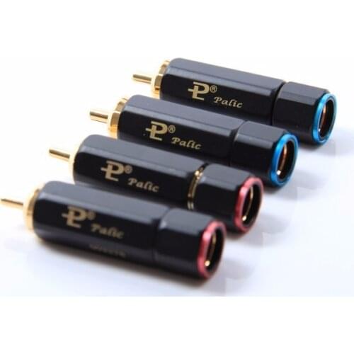 4pcs RCA plug gold plated lock RCA plug signal line plug RCA connector