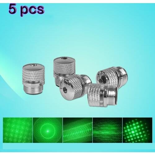 5pcs Green Laser Pointers Star Cap Laser Hight Powerful device Adjustable Focus Lazer pen with Star Cap(Does not include laser)