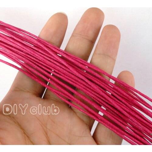 80m/Lot--Rose Red Cotton Waxed Cord, Waxed Cord String, Wax Hemp Rope for bracelets, wrap bracelet cord 1.5mm