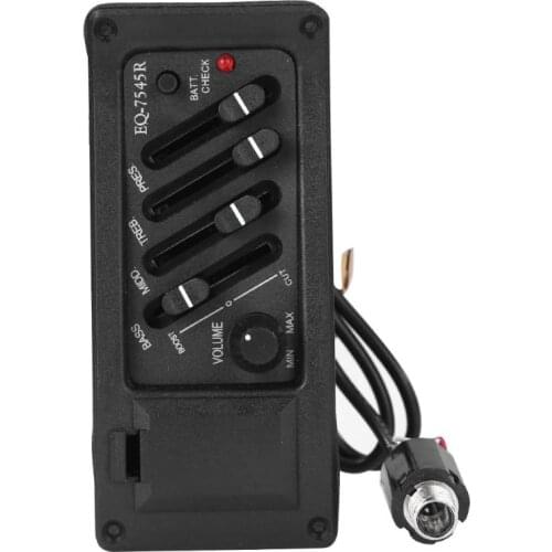 EQ-7545R 4 Bands EQ Equalizer Preamp Piezo Pickup for Acoustic Guitar Parts Accessories