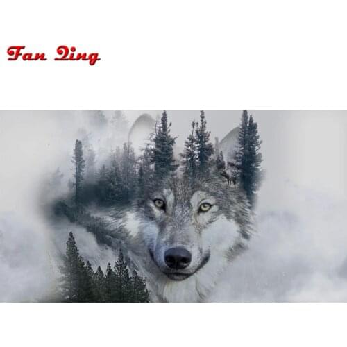 Wolf DIY 5D Diamond Painting Full Round Rhinestone Paintings Animal Diamond Embroidery Cross Stitch Mosaic Home Decor