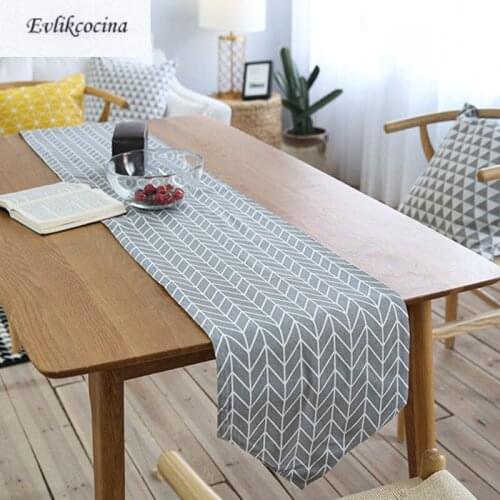 Free Shipping Gray Arrows Table Runner Caminos De Mesa With Tassel Cotton Linen Corredor De Mesa Tafelloper Home Wedding Decor