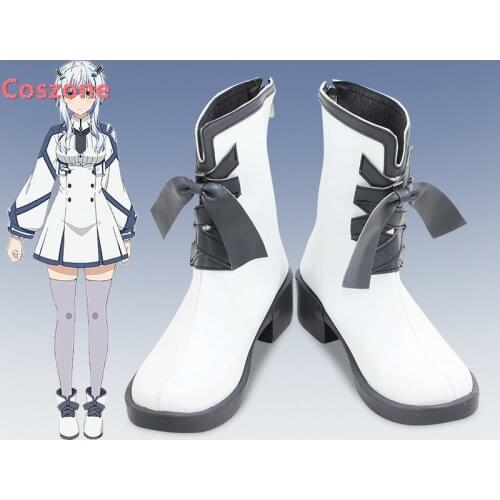The Misfit of Demon King Academy Misha Necron Cosplay Shoes Boots Halloween Carnival Cosplay Costume Accessories