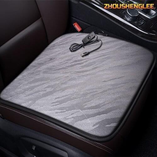 ZHOUSHENGLEE 12V Heated car seat cover for Citroen all models c5 c3 C6 Elysee Xsara C-Quatre Picasso c4 Winter Pad Cushions seat