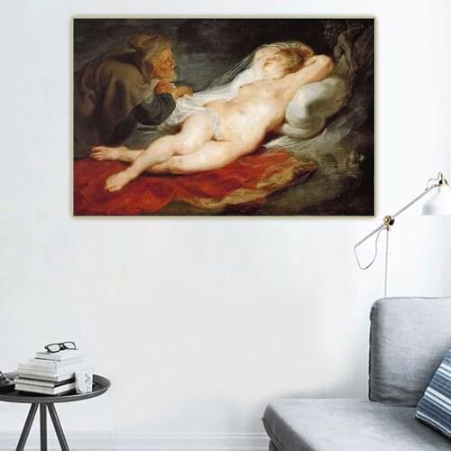 Citon Peter Paul Rubens《The Hermit and the Sleeping Angelica》Canvas Oil Painting Picture Wall Background Decor Home Decoration