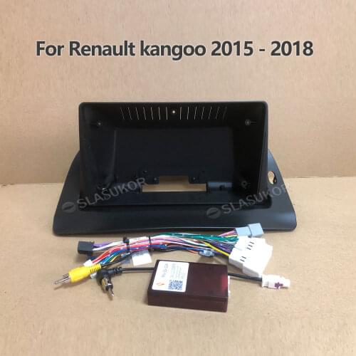 For Renault kangoo 2015 2016 - 2018 Cable Wires Board Control CANBUS Work Stereo Panel Dash Installation DVD Frame 9 Inch 2din