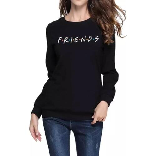 Autumn long-sleeved friends English letter Funny t shirt For Lady Girl Top Tee casual Harajuku t-shirt casual girl funky clothes