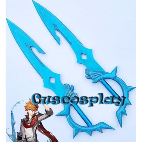 Game Genshin Impact Tartaglia Cosplay Sword Spear PVC Prop Ajax Cosplay Weapon Props for Party Halloween Christmas Accessories