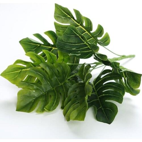 Artificial plant Palm Leaf fake plant decor plastic Palm Leaf Party Hanging Decoration for home Arch Supply simulation Plants