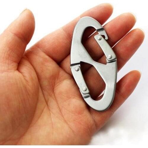 Mounchain Aluminum Alloy 8 Shape Carabiner Multifunctional Waterproof Wear-resistant Fast Hooks Key Ring Outdoor tools