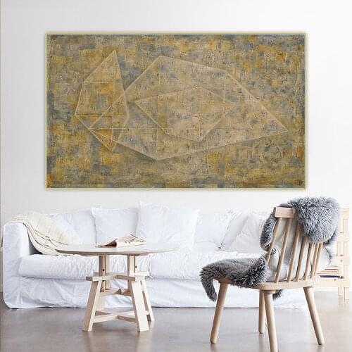 Paul Klee Canvas Oil Painting"P fourteen"Western Art Decor Poster Wall Aesthetic Backdrop Home Room Interior Decoration