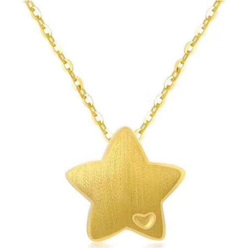 MADALENA SARARA Golden Gourd Pendant Mini 24k Pure Gold Necklace 9999 Gold Small Clavicle Water Wave Necklace