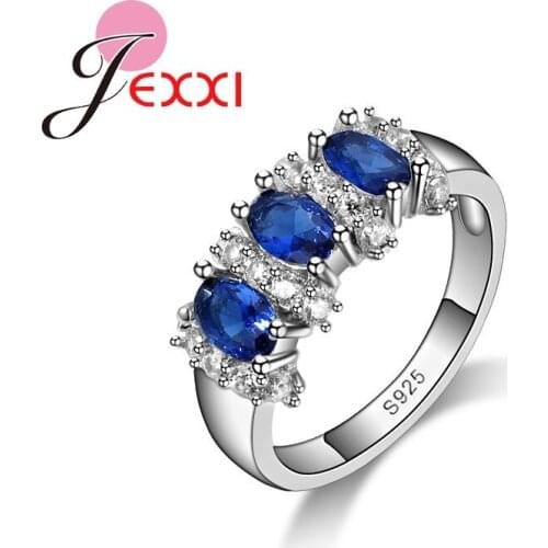 Fashion Rings 925 Sterling Silver Crystal Zircon Finger Flower Rings Luxury Stone Bijoux for Women Engagement Jewelry