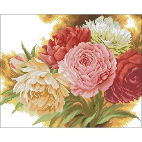 Rose angel flower patterns counted 11CT 14CT DIY Cross Stitch Sets wholesale Cross-stitch Kits Embroidery Needlework