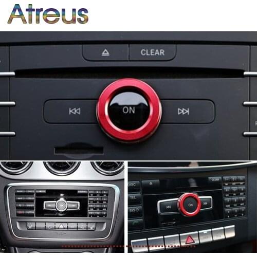 Car Volume Button Covers Stickers For Mercedes Benz W205 W212 W211 W210 W204 GLK GLA CLA GLE ML CLS GLS A E C Class Accessories