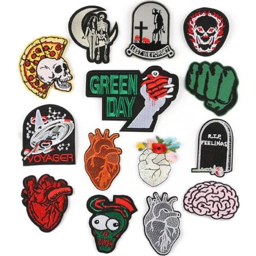 New Cool Skull Head Tombstone Adhesive Patch Patch Badge DIY Clothing Shoes Hat Luggage Accessories