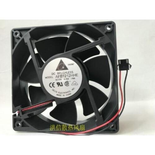 Original DELTA 12038 AFB1212HHE DC12V 0.70A 12CM 2-wire Cooling Fan