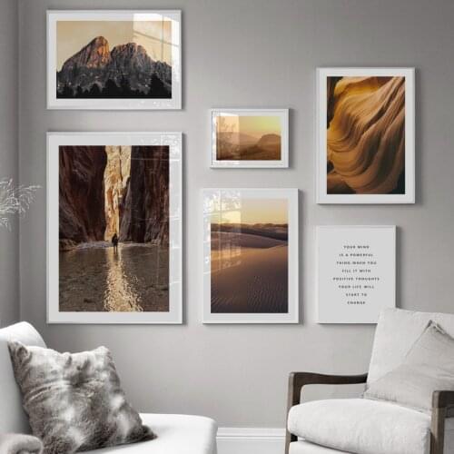 Antelope Canyon Stone Mountain Desert Quote Wall Art Canvas Painting Posters And Prints Wall Pictures For Living Room Home Decor