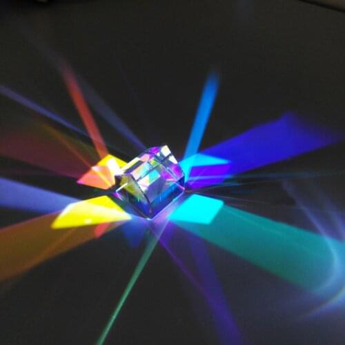 Rainbow Surveying K9 Optical Glass Prism Laser Cube Dichroic Prisma Irregular Shape Decoration Prisms Creative Birthday Gift
