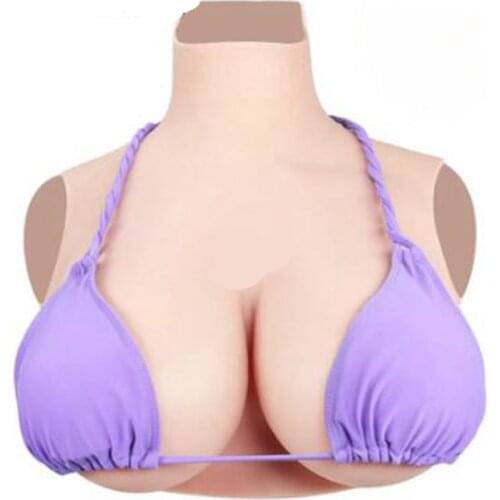 Liifun 7th Generation Realistic Silicone Breast Forms No Oil Extended Arm Design Fake Boobs for Drag Queen Crossdressers S Size