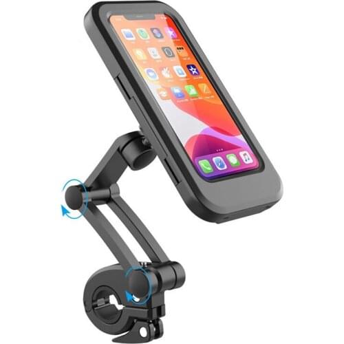 Adjustable Waterproof Bicycle Bag Phone Holder Universal Bike Motorcycle Handlebar Cell Phone Case Support Mount Bracket
