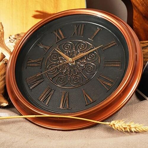 Roman Digital Quartz Silent Clock Traditional Classic Retro Style wall clock Home Decoration For Living Room Study Hotel Bar
