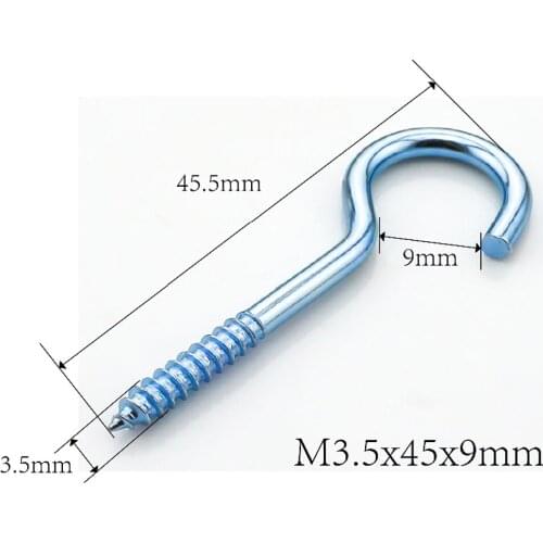 M3.5x45.5x9 Cup Hooks Self-Tapping Screws Sheep Eyes Hooks Diy Accessories Small Screw Fimo Accessories 10pcs/pack