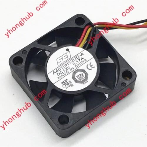 DELPHI A4010H12UD-A DC 12V 0.17A 3-Wire 40x40x10mm Server Cooling Fan