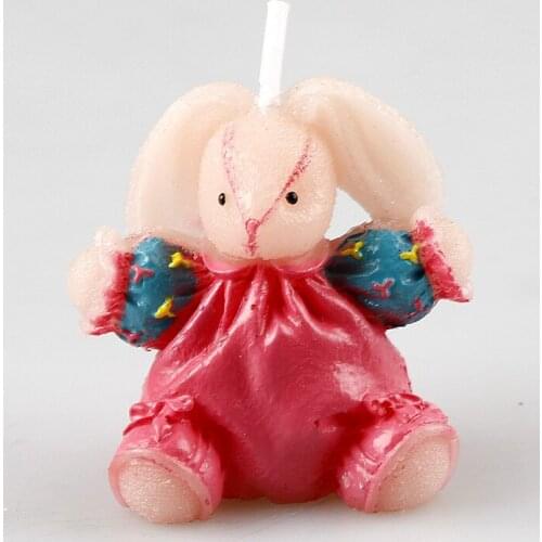 Silicone Mold Rabbit Zodiac Cake Candle Child Party Radish Cute Rabbit Cake Creative Birthday Candle Mold for Cake Decorations