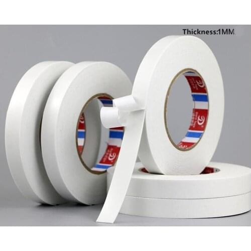 SZBFT 1mm thickness*10M Repair white Proof Sponge Foam Tape Double Sided Adhesive, Auto Gasket Phone PCB Sealing