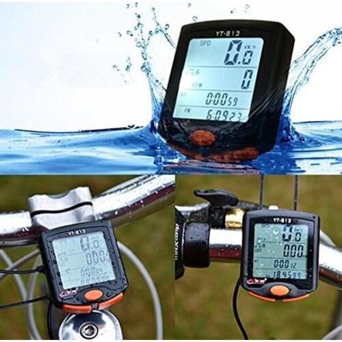 Bike Speed Meter Digital Bike Computer Multifunction Waterproof Night Backlit Sports Sensors Bicycle Computer Speedometer XA62Q