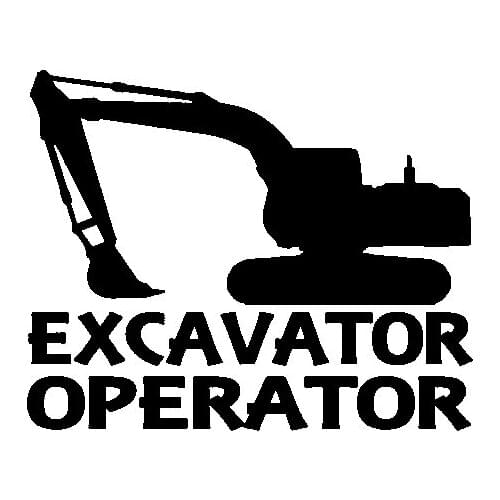 Funny Excavator Operator Car Sticker Automobiles Motorcycles Exterior Accessories Vinyl Decals for Bmw Audi Ford Toyota Honda Vw