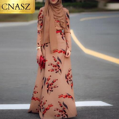 Cherry long sleeve hot sale modest fashion formal muslim dress hijab robe dubai pakistani for women