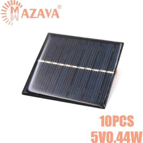 10PCS 5.5V 0.44W Polycrystalline Solar Panels 60*60mm Mini Solar Cells Power Bank For DIY Battery Solar Charger Sunpower
