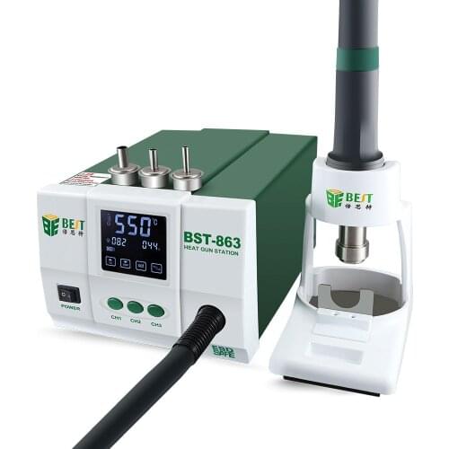 2020 Directly price 1200W BST-863 High power Lead-free Hot Air Gun Intelligent Digital Display Soldering Station