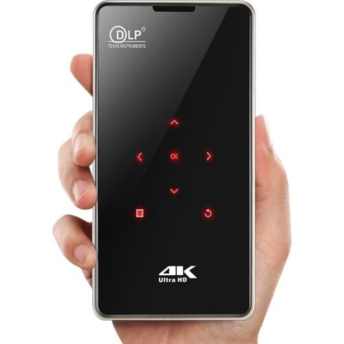2021 Portable 3D Mini Projector P09 DLP Pocket Projector HDMI Home Theatre Beamer for Kids DLP HD-IN 4K HD Decoding