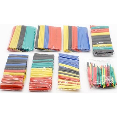 328Pcs Colorful Assorted Heat Shrink Tube Assortment Wrap Electrical Insulation Cable Tubing 5 Colors 8 Sizes Set Combo --M25
