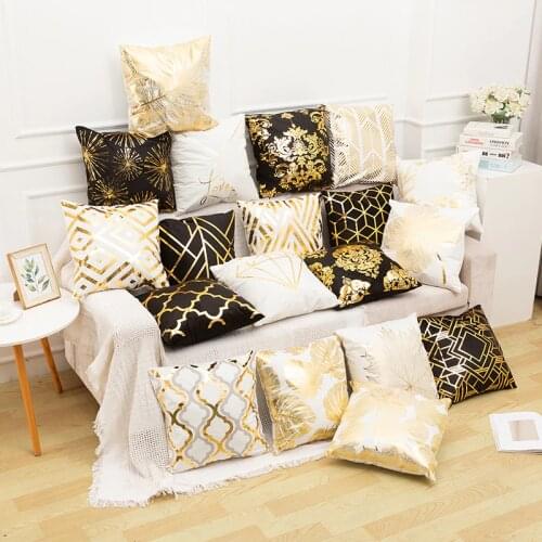 Bronzing pillowcase 45X45CM custom home European classic sofa cushion cover sofa cushion pillowcase pillows decor home 4/6PCS