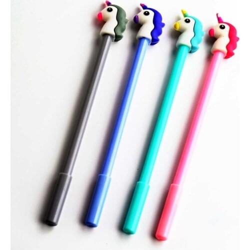 4pcs/ A Set unicorn gel pen student signature pen writing pen Stationery office for school 2020