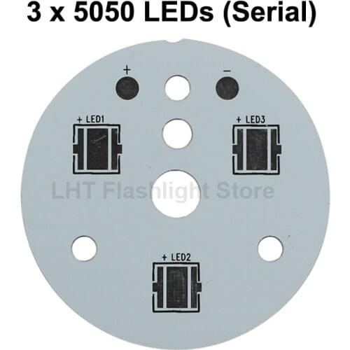 40.4mm(D) x 1.5mm(T) Aluminum Base Plate for 3 x 5050 LEDs - Serial (1 pc)