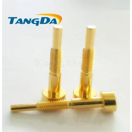 6*24mm thread conductive copper needle pogopin connector spring needle battery charging probe no springs female 6 24 mm