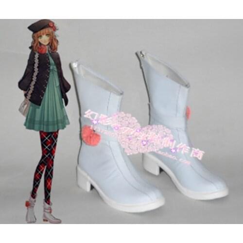 Amnesia Heroine White Halloween Short Cosplay Shoes Boots H016