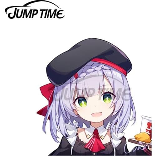 JumpTime 13 x 4.8cm For Genshin Impact Noelle Peeker Vinyl Car Stickers Waterproof Scratch-proof Decal for Surfboard Vehicle